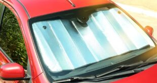 Sonnenschutz im Auto.