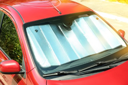 Sonnenschutz im Auto.